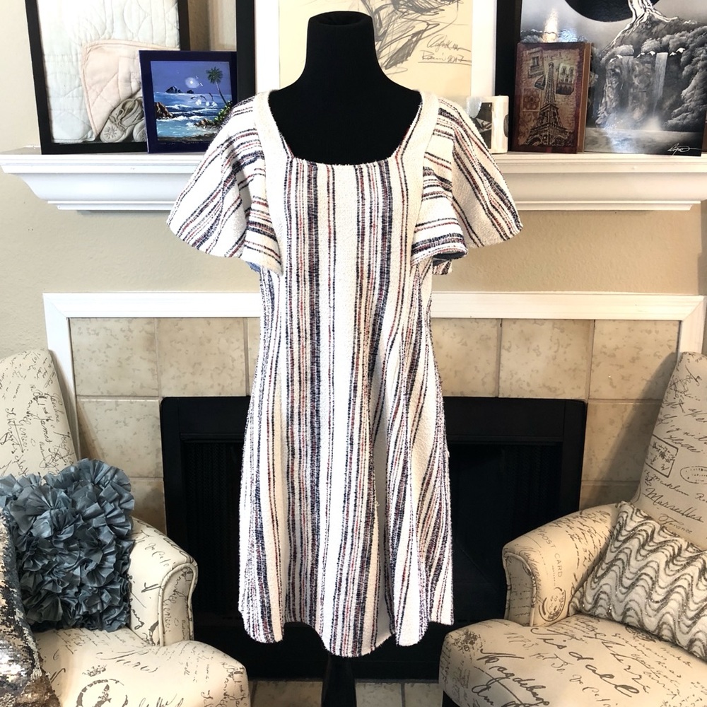 Anthropologie Akemi + Kin “Jovanie” Striped Tunic Shift Dress Size M